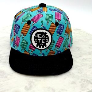 Headster Snapback Hat Pop Neon Blue Toddler 6mo-2T Sweetest Chill‎ NWOT